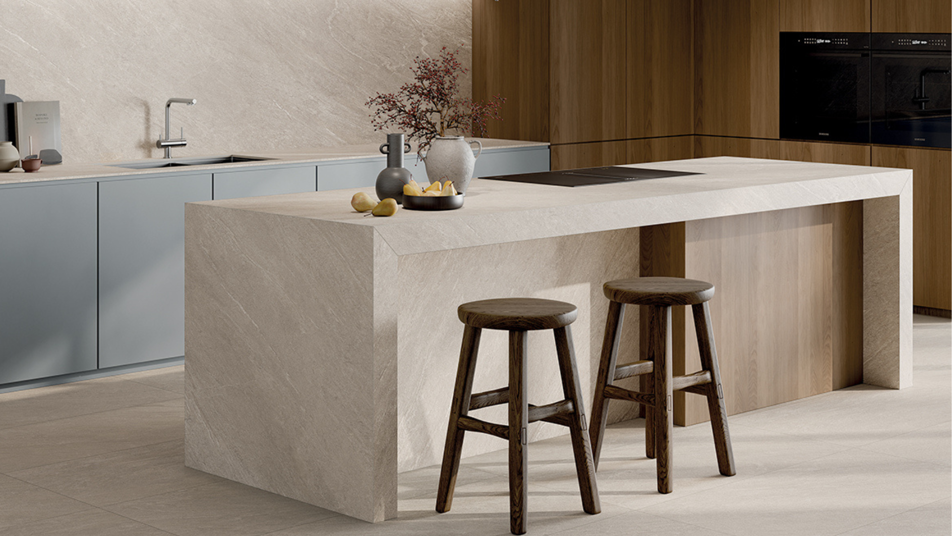 ABK Stone White Cliff Bocciardata