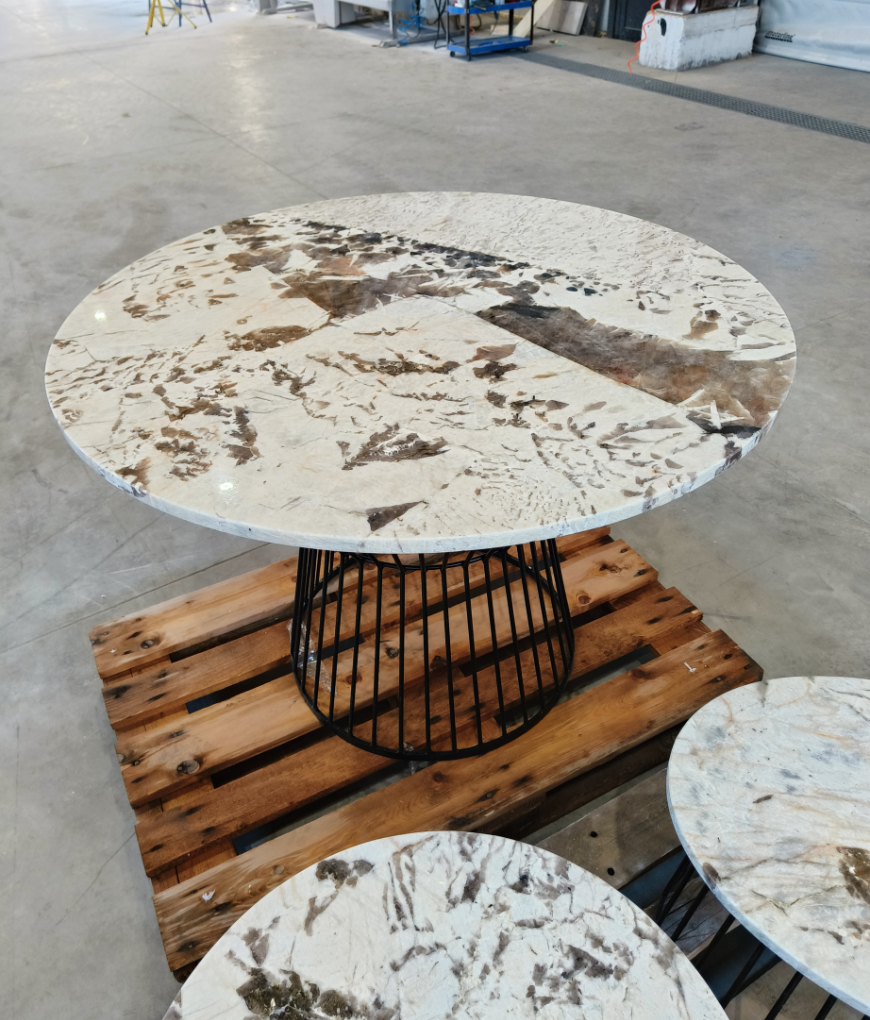 Естествен кварцит Snow White