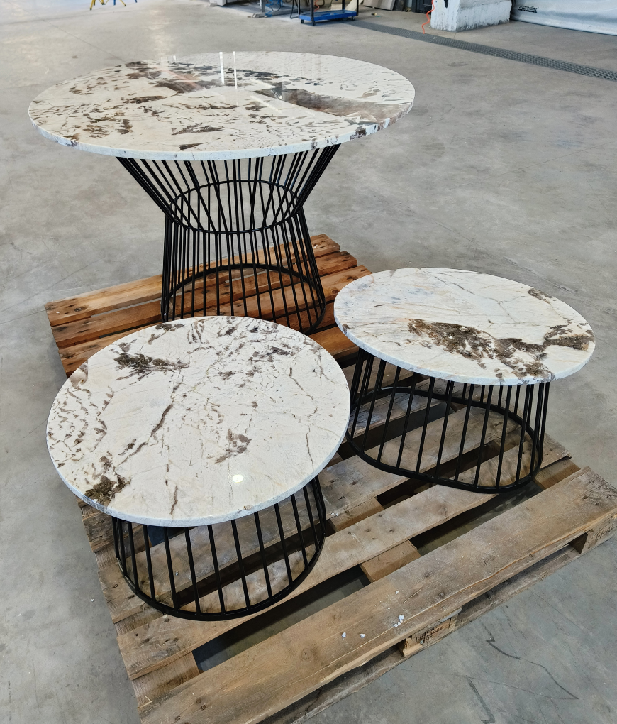 Естествен кварцит Snow White